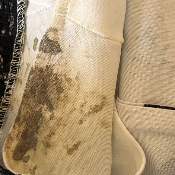 Saks Dress Womens 6 Black White Floral Black Lace Bodycon Sleeveless Zip Up‎ - Picture 12 of 12